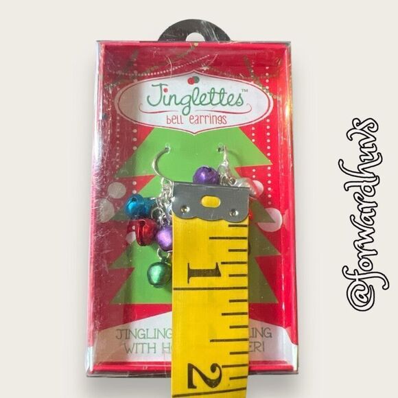 Bundle Sale 3 for $15 | Jinglettes Jingle Bell Earrings In Box - Picture 6 of 7